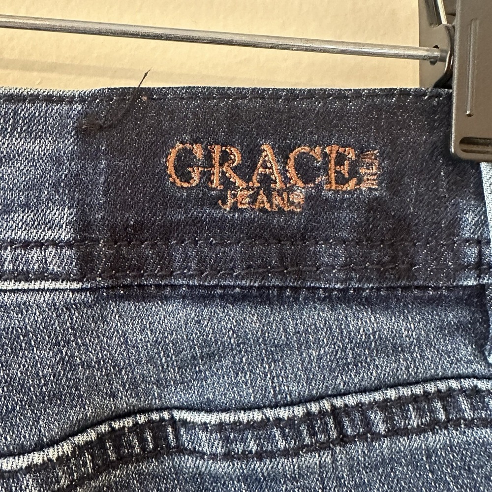 Grace in LA Blue‎ Womens High Waist Super Flare Leg Blue Denim Jeans 29 X 31.5" - Picture 10 of 16